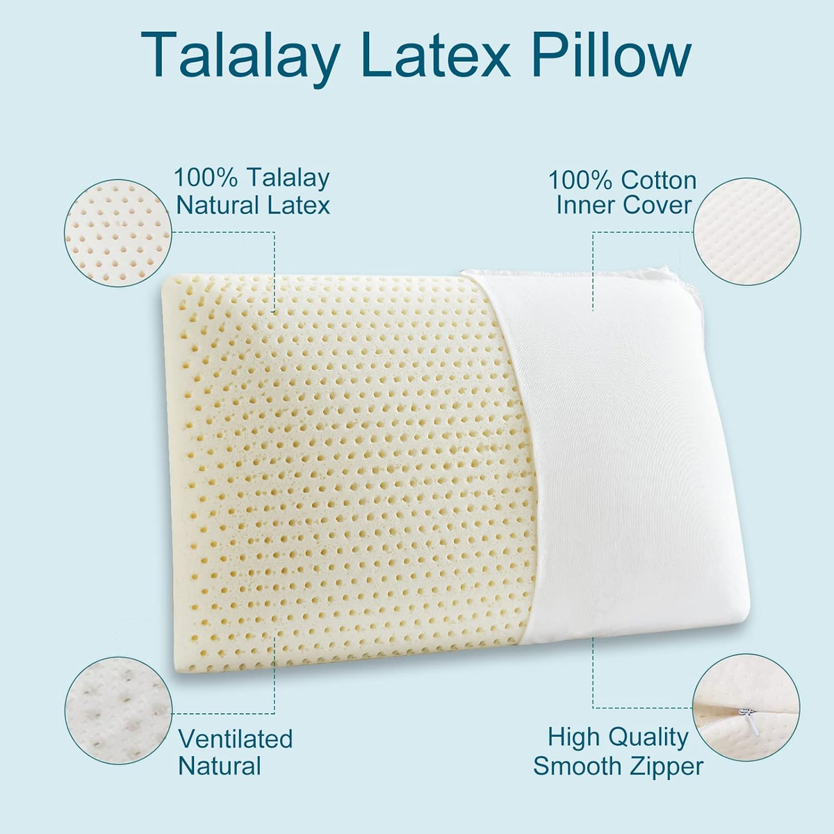 KONSTANTA™ Organic Talalay Latex Pillow